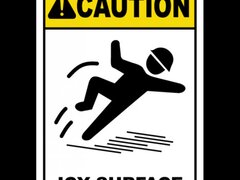 Caution Icy Surface Sign