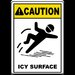 Caution Icy Surface Sign